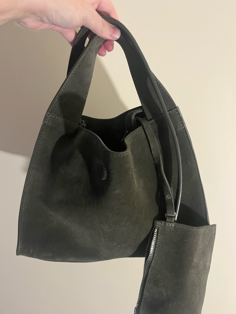 Cos Green Suede Alcove Mini Bag - Picture 2 of 8